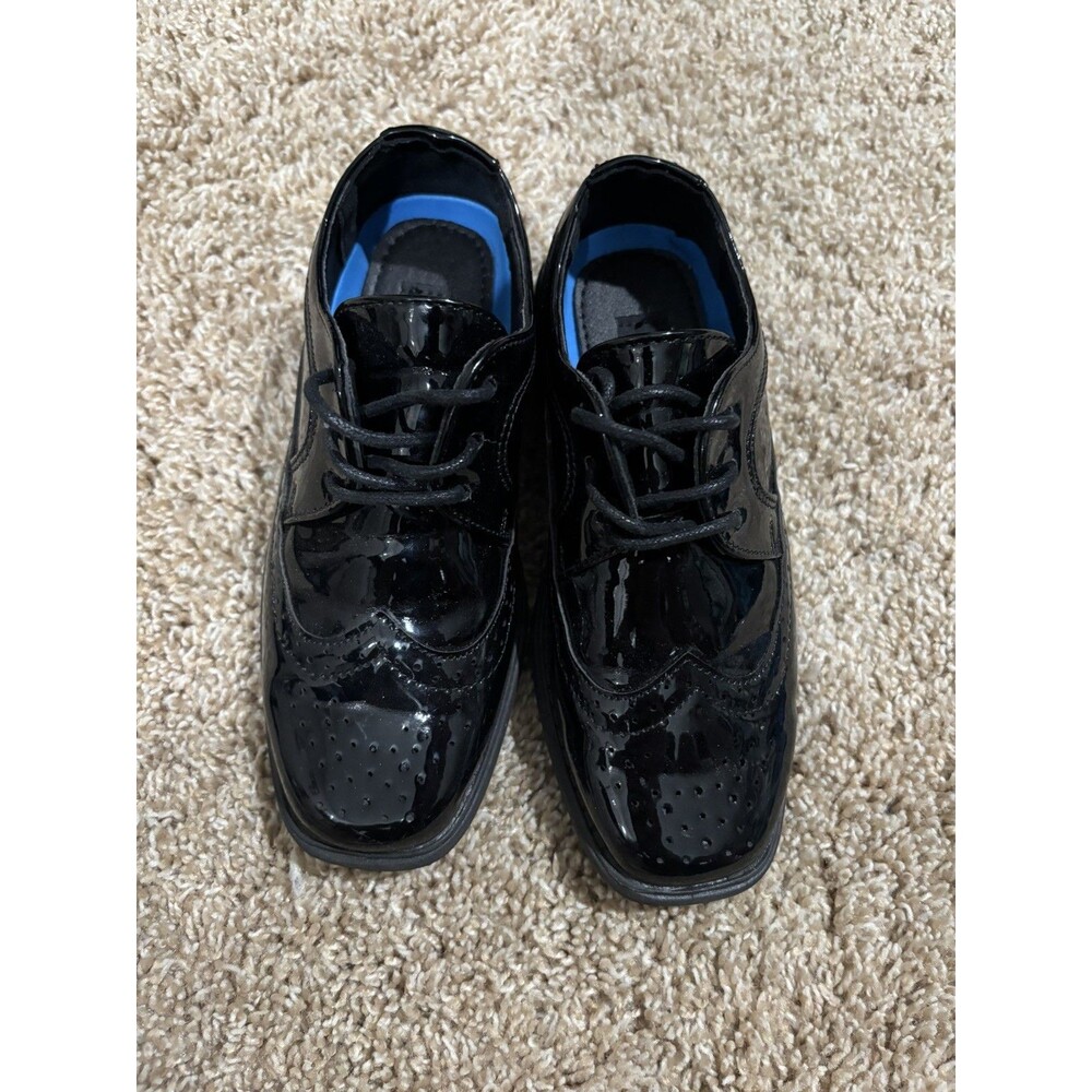 Josmo Basic Casual Boys Dress Shoes Oxford Black Big Kid Size 11 Wedding New